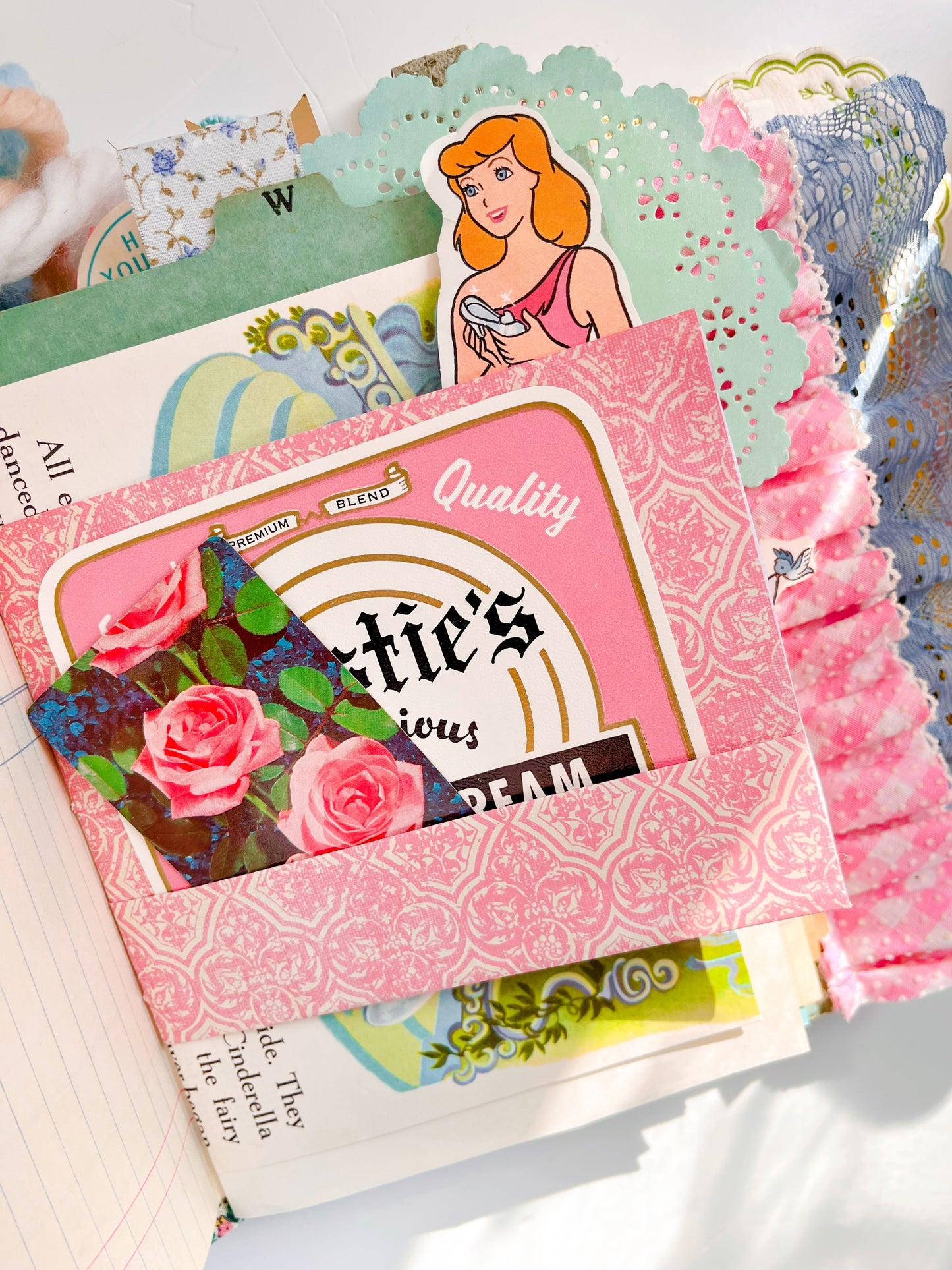 Vintage Disney Cinderella children’s book handmade journal