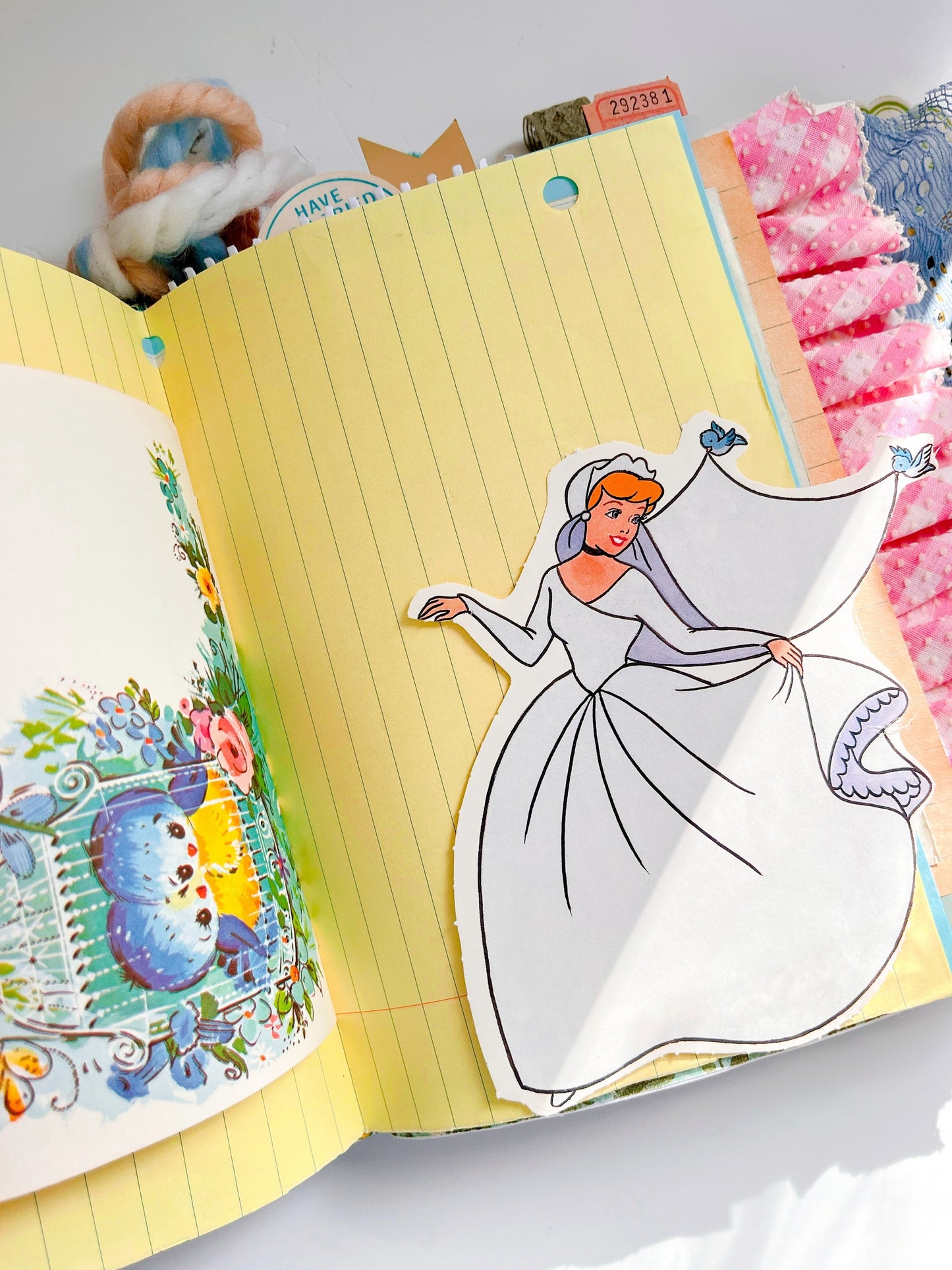Vintage Disney Cinderella children’s book handmade journal