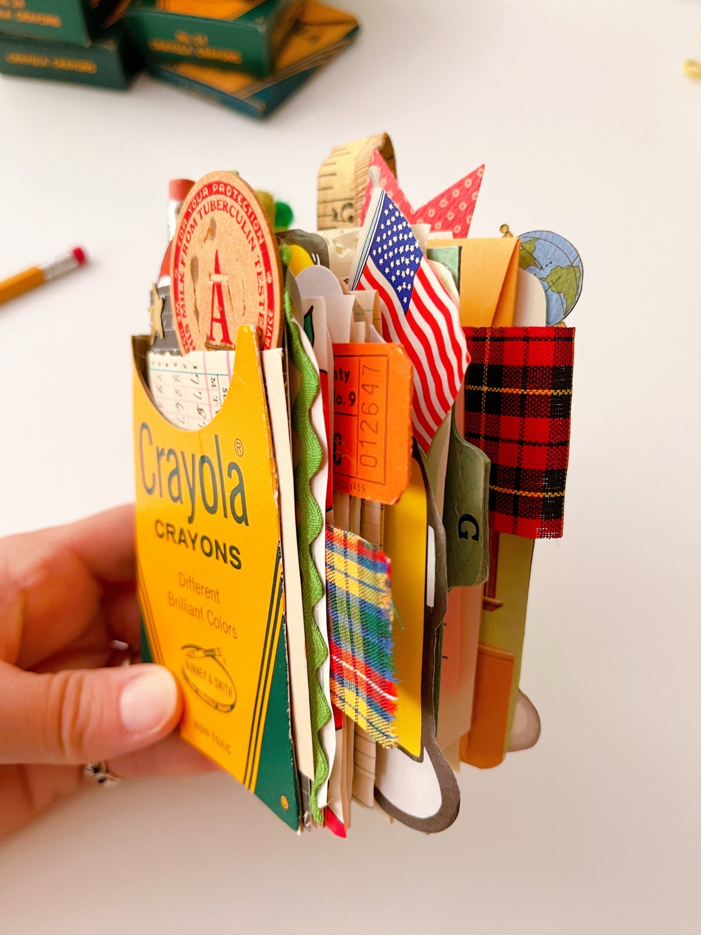 Vintage Crayola crayon handmade journal PREORDER
