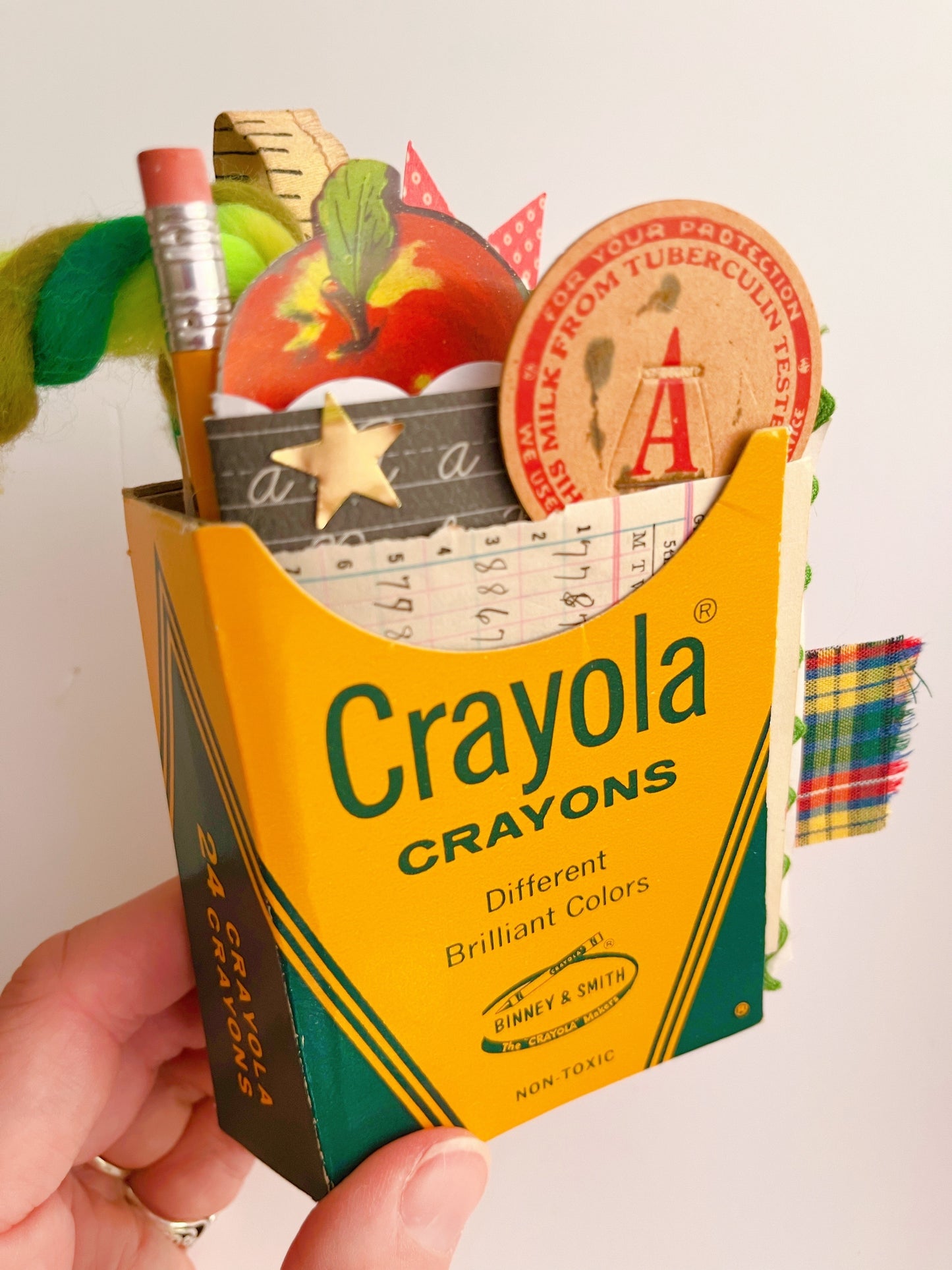 Vintage Crayola crayon handmade journal PREORDER