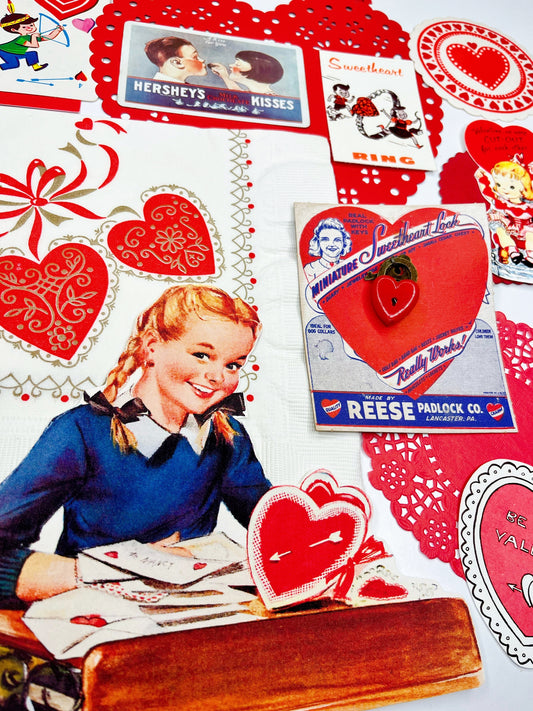 “Valentine Sweetheart” vintage ephemera collection