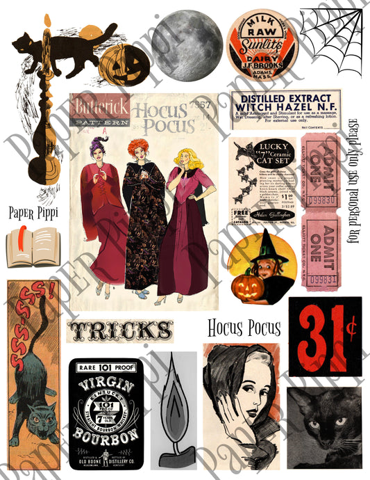 Hocus Pocus inspired vintage style digital download printable