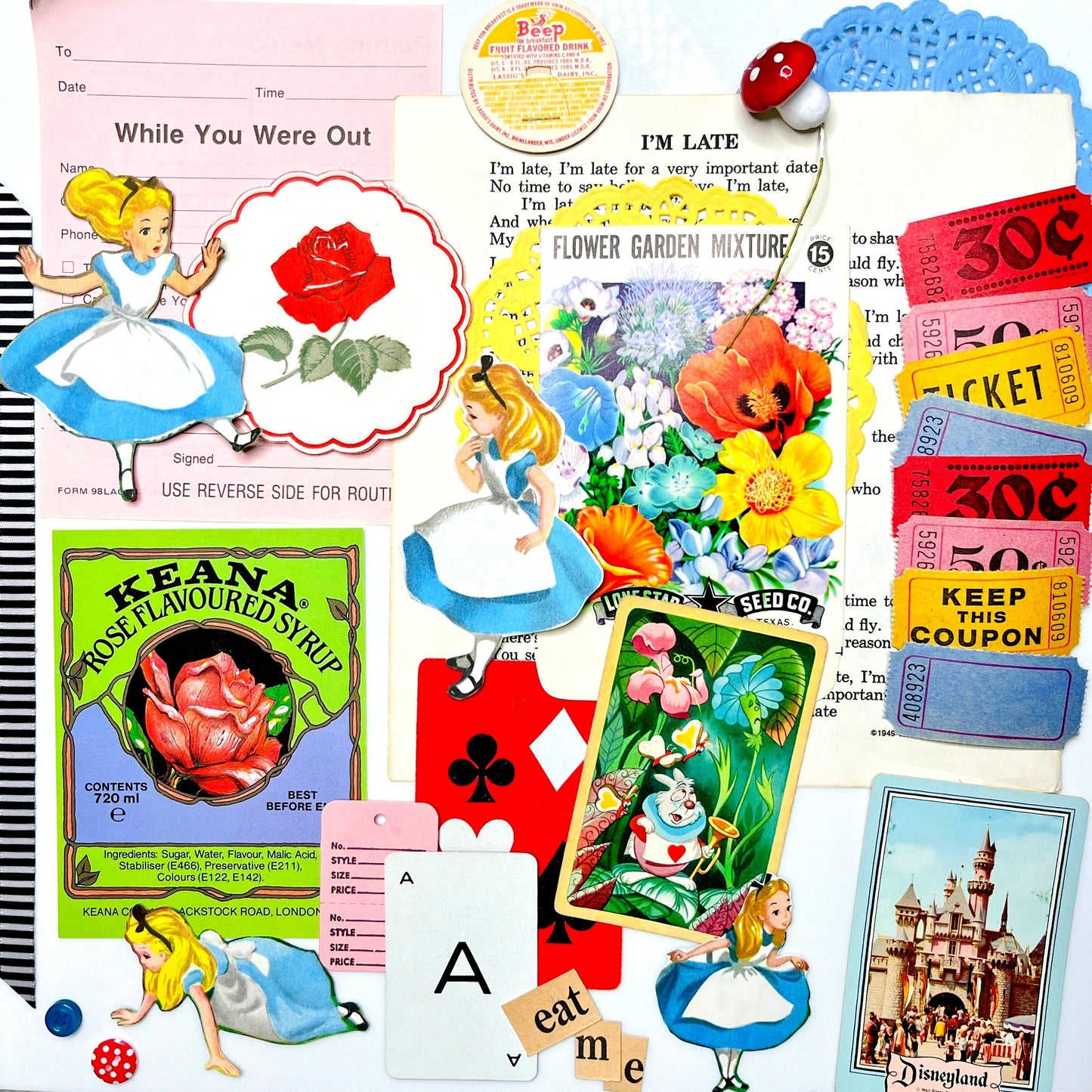 Disney Alice in Wonderland ephemera collection