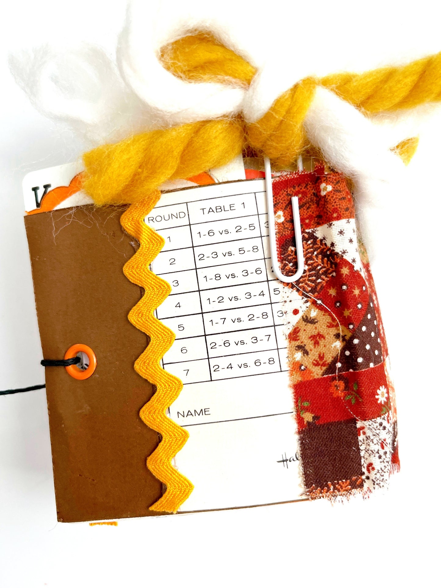 Handmade mini Thanksgiving journal