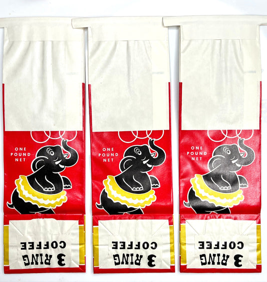 (3) Vintage 3 Ring Circus coffee bags
