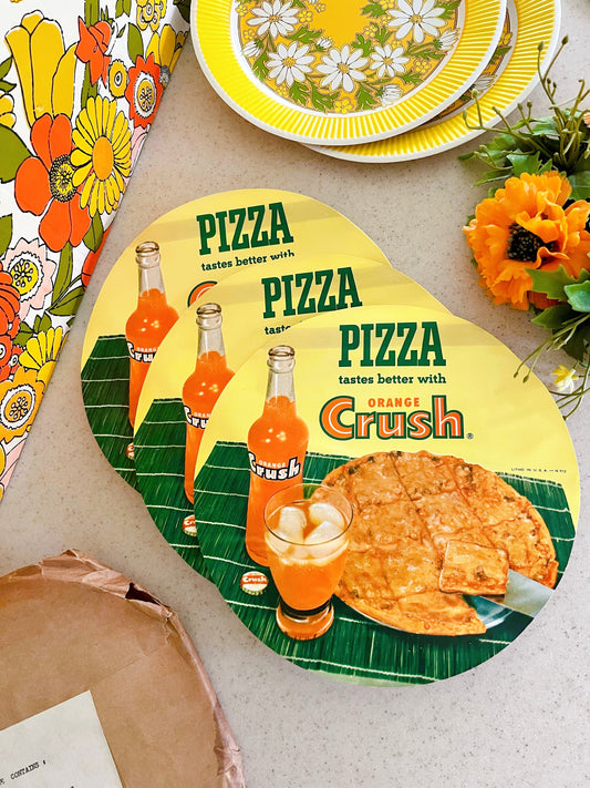 1960’s Orange Crush “Kleenstick” circle with bottle cap lids