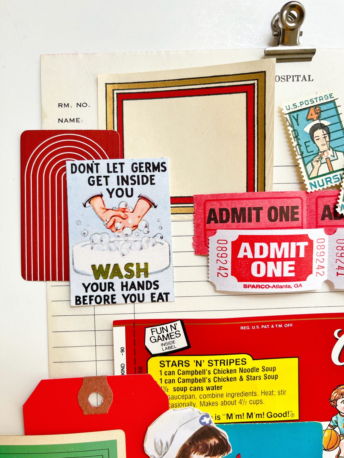 “Feel better” ephemera collection.