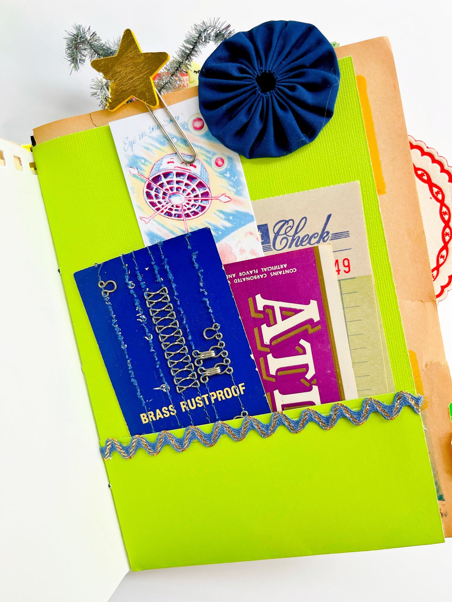 The Sky vintage Little Golden Book handmade journal