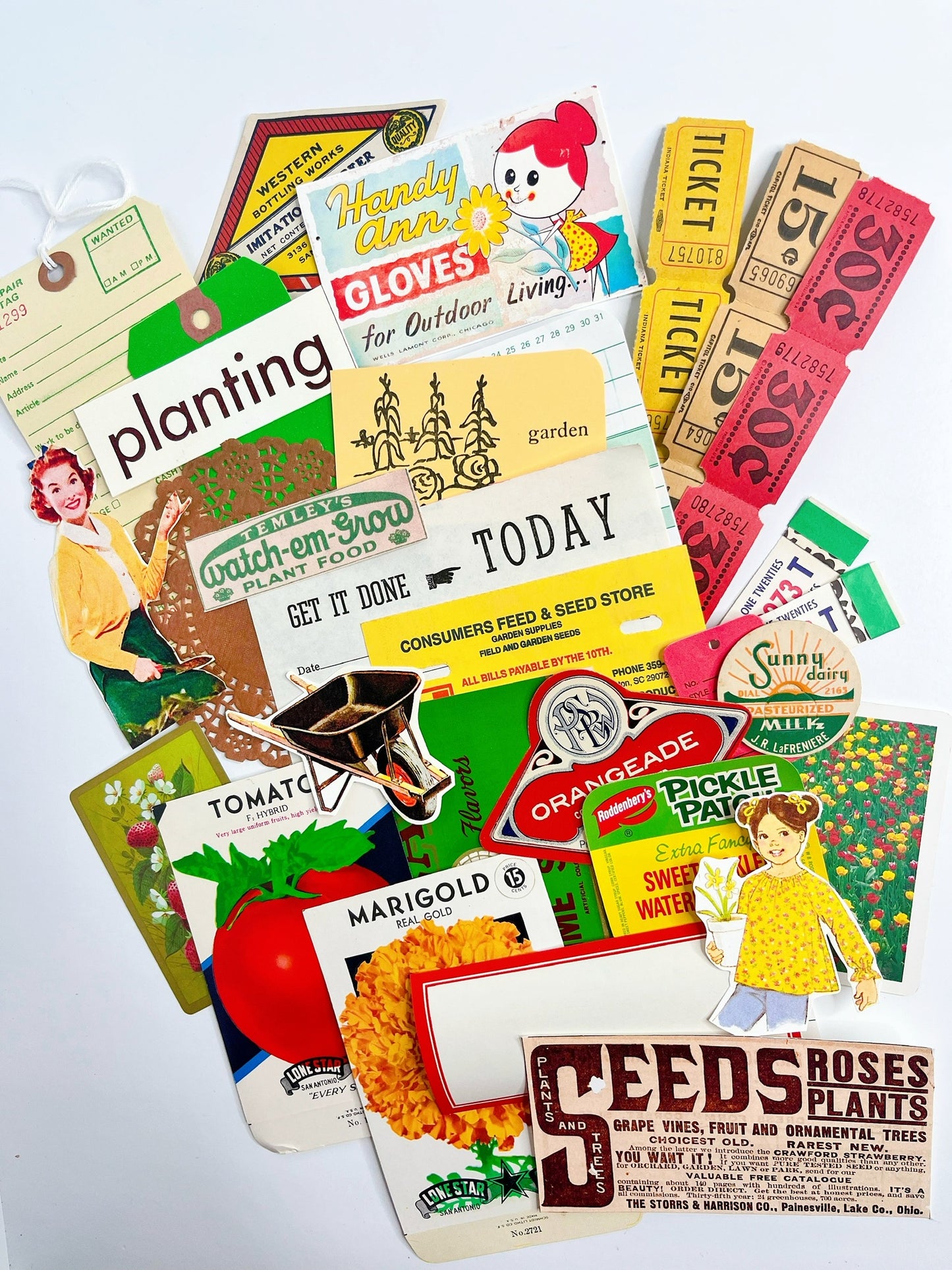 “Sunny Garden” vintage ephemera collection
