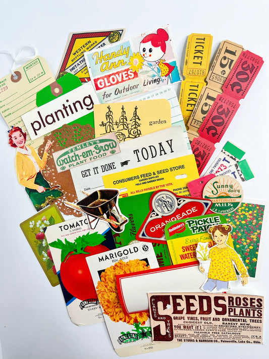 “Sunny Garden” vintage ephemera collection