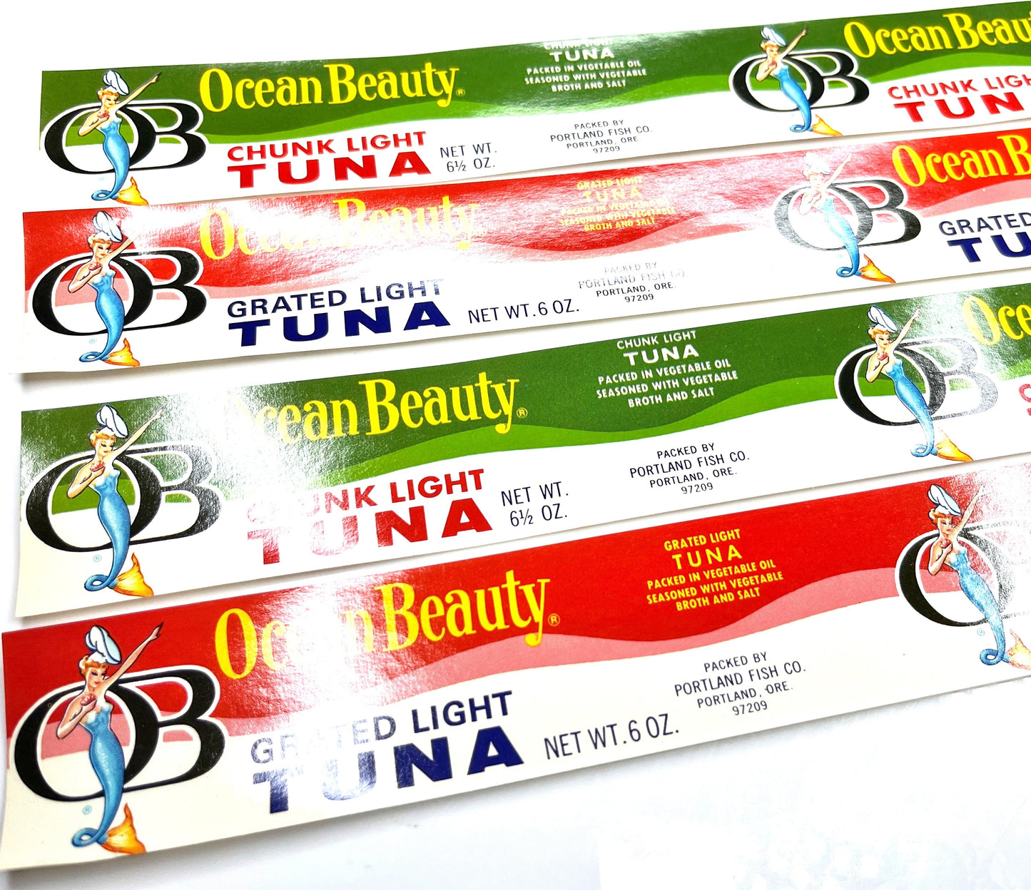 (4) Vintage Ocean Beauty labels