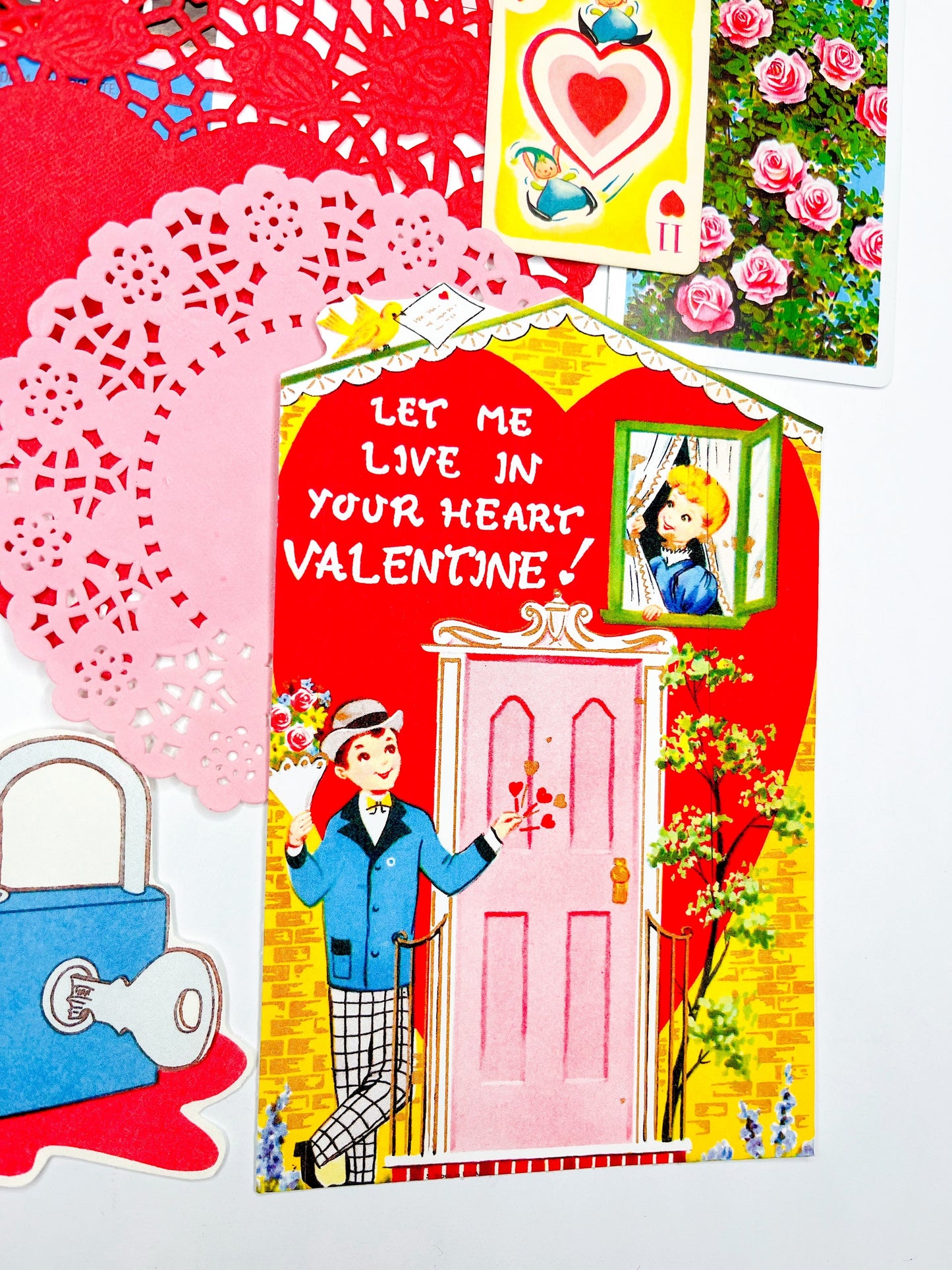 “I’m a Little Door Key” vintage Valentine ephemera collection