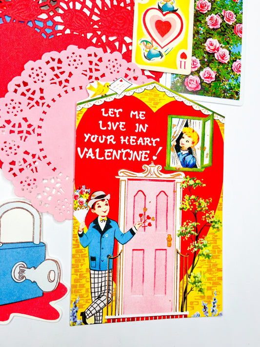 “I’m a Little Door Key” vintage Valentine ephemera collection