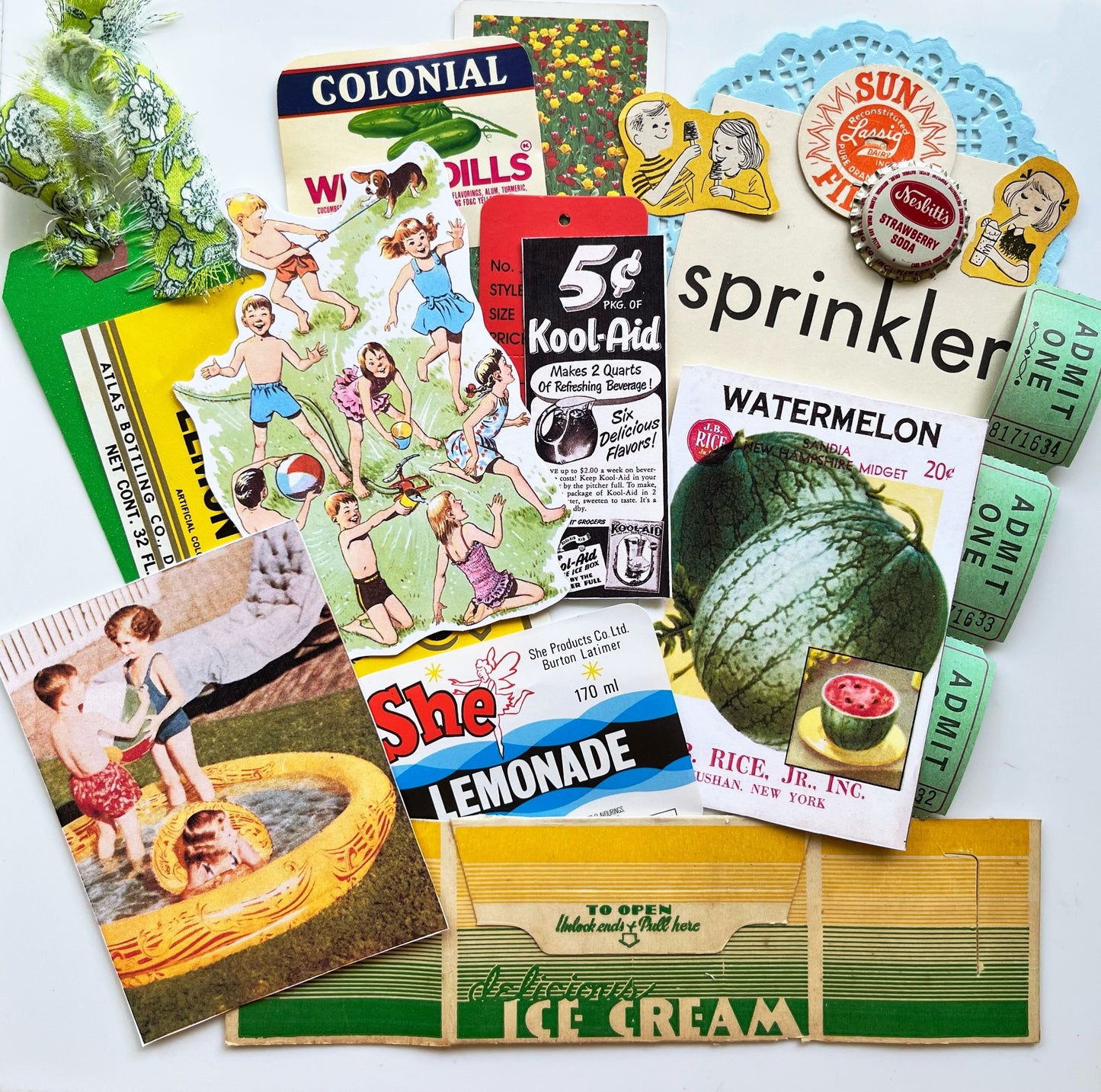 Backyard Summer vintage ephemera collection