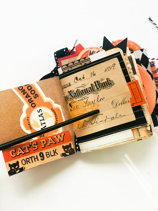 Vintage Cat’s Paw box handmade journal PREORDER