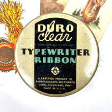 Load image into Gallery viewer, Vintage typewriter tin with Thanksgiving ephemera
