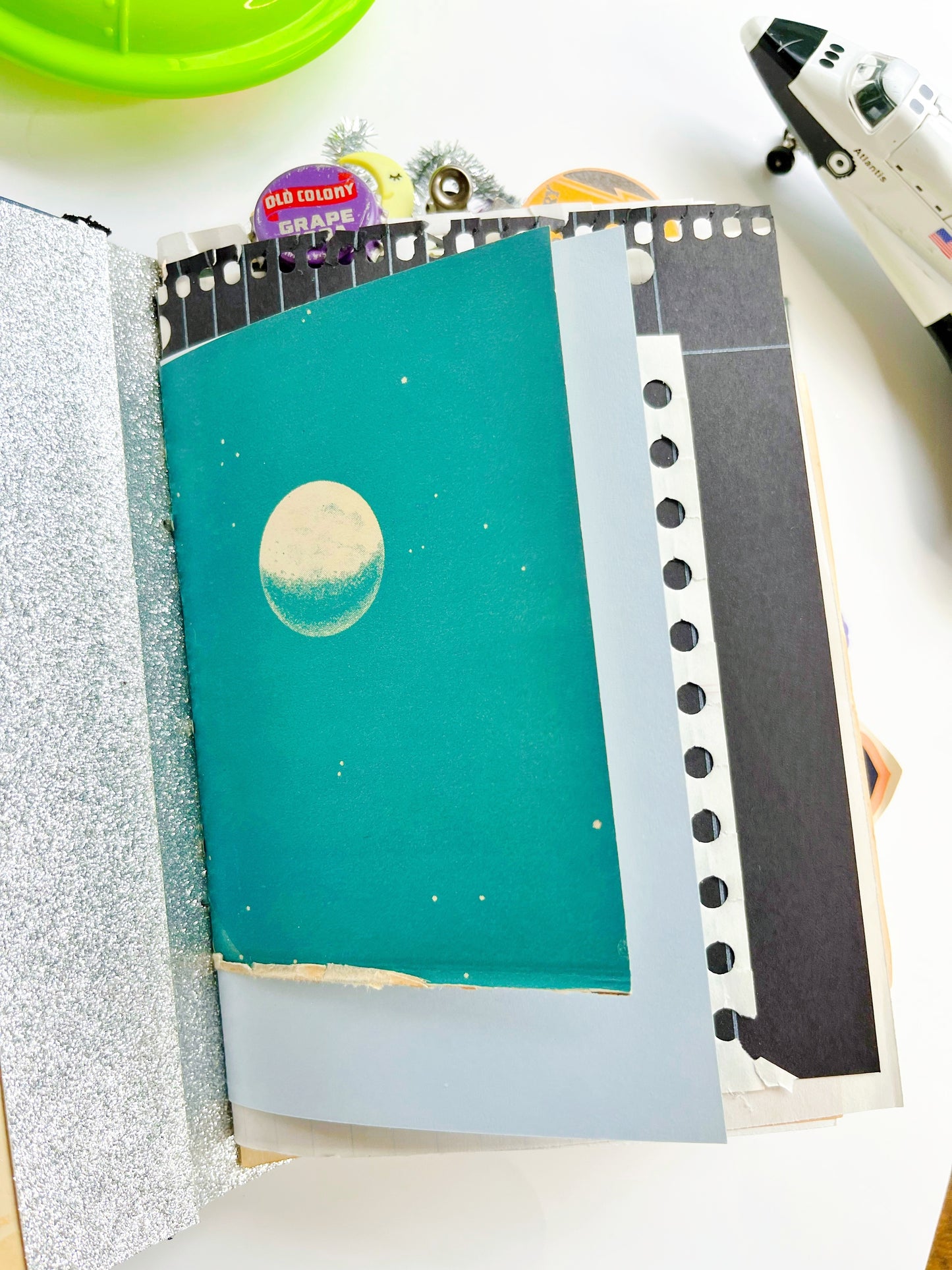 Space Cat vintage children’s book handmade journal