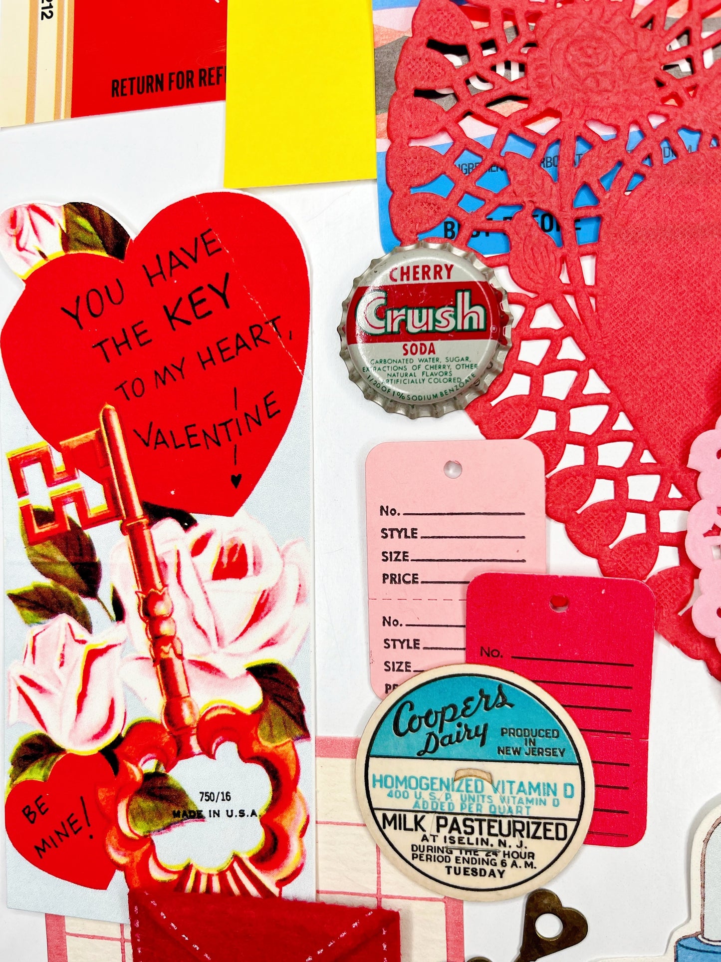 “I’m a Little Door Key” vintage Valentine ephemera collection