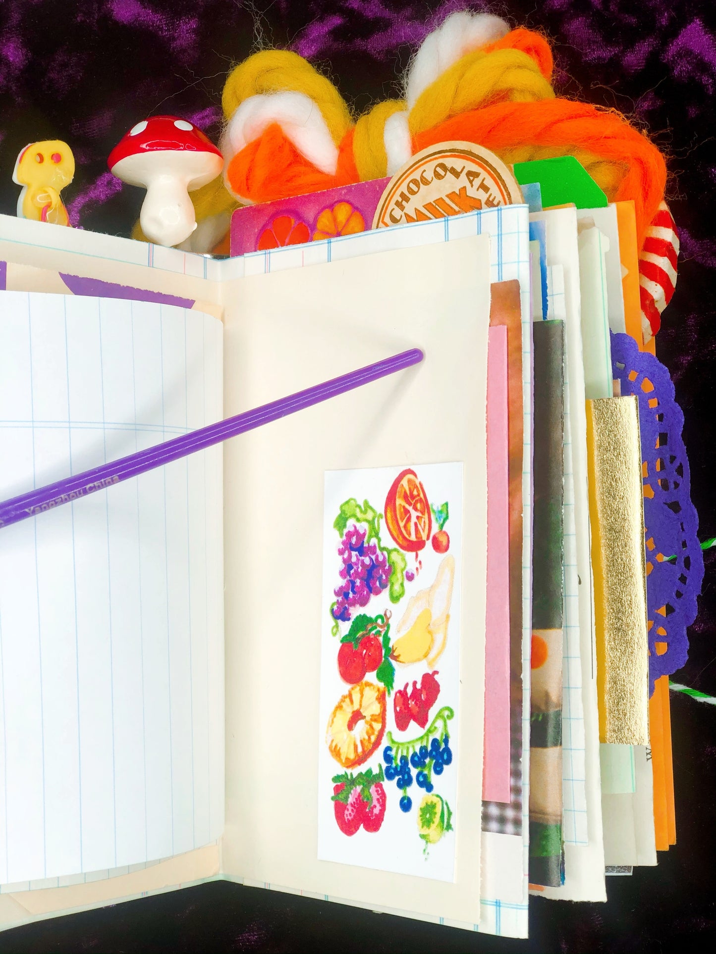 Vintage handmade Willy Wonka movie cover journal