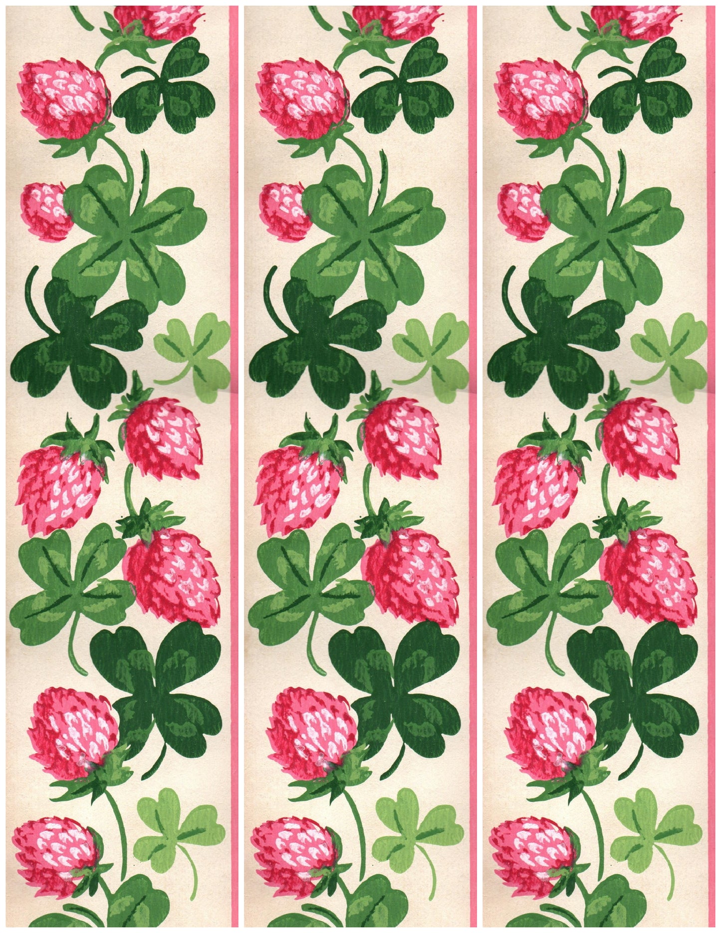 Free!  Vintage Clover Wallpaper Strip