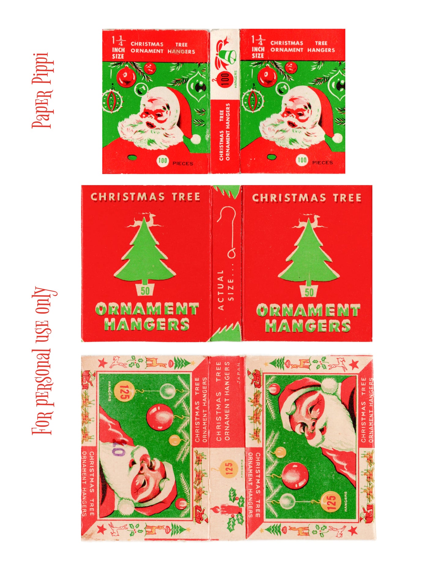 FREE! Vintage Ornament Hanger Box Printables