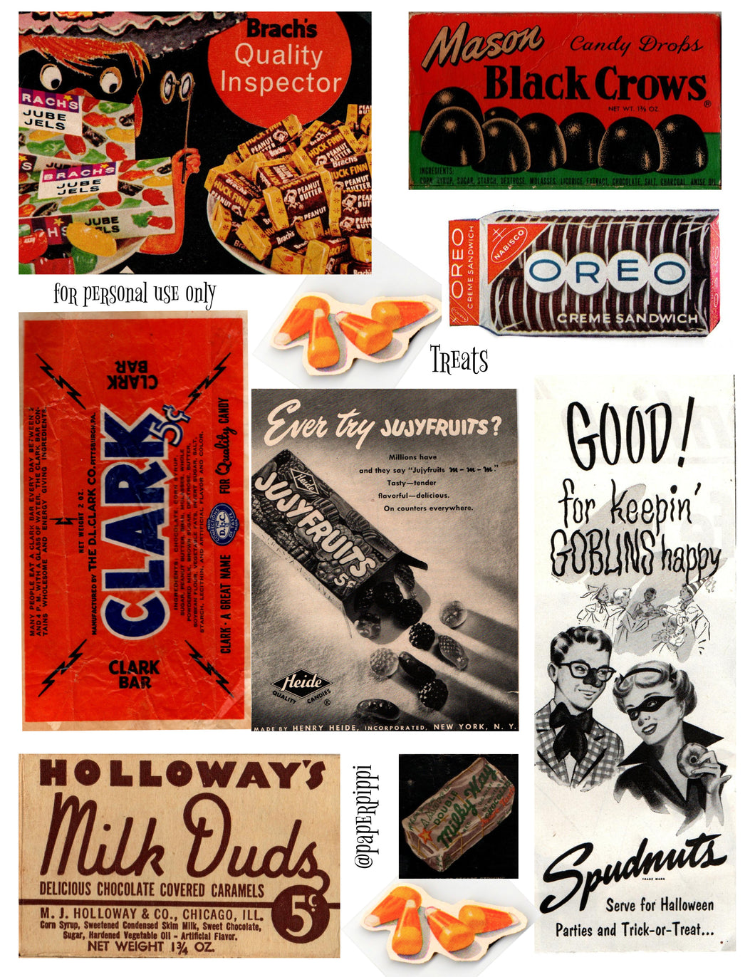 Halloween Treats digital ephemera collection