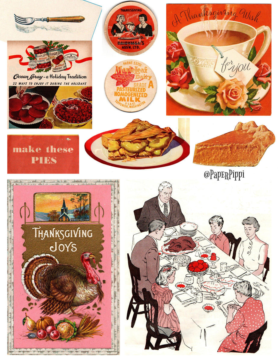 Vintage Thanksgiving digital printable – PaperPippi