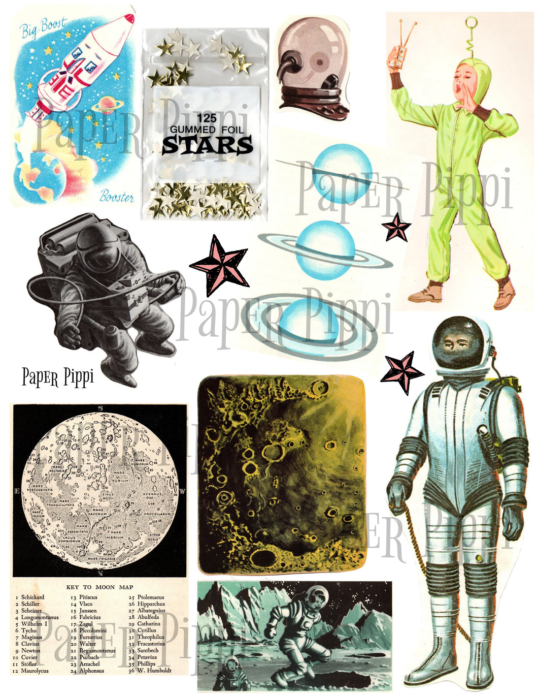 Vintage Space Digital Download Printable