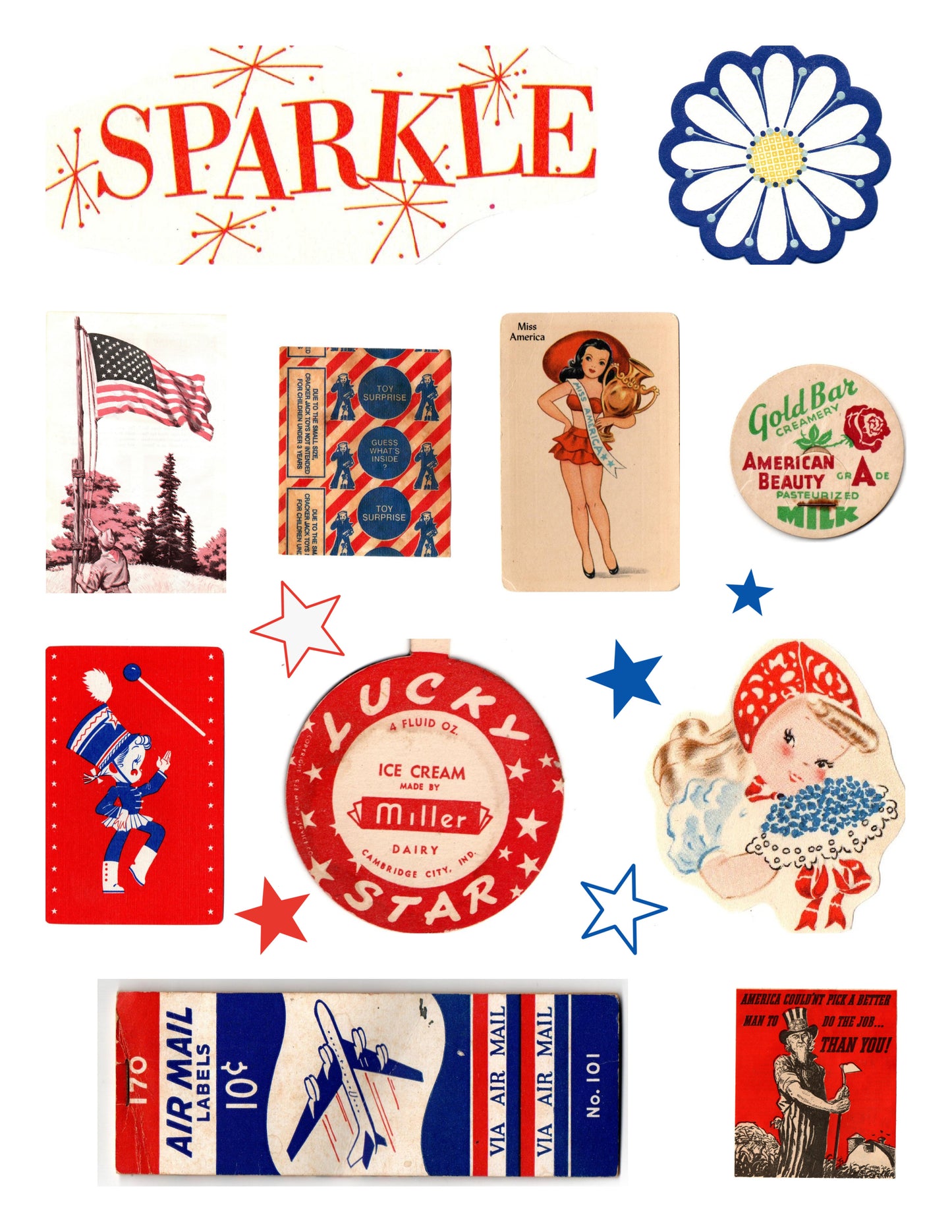 Patriotic Collection digital download printable (3 pages)