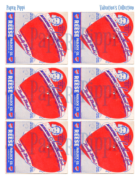 Sweetheart lock digital download printable