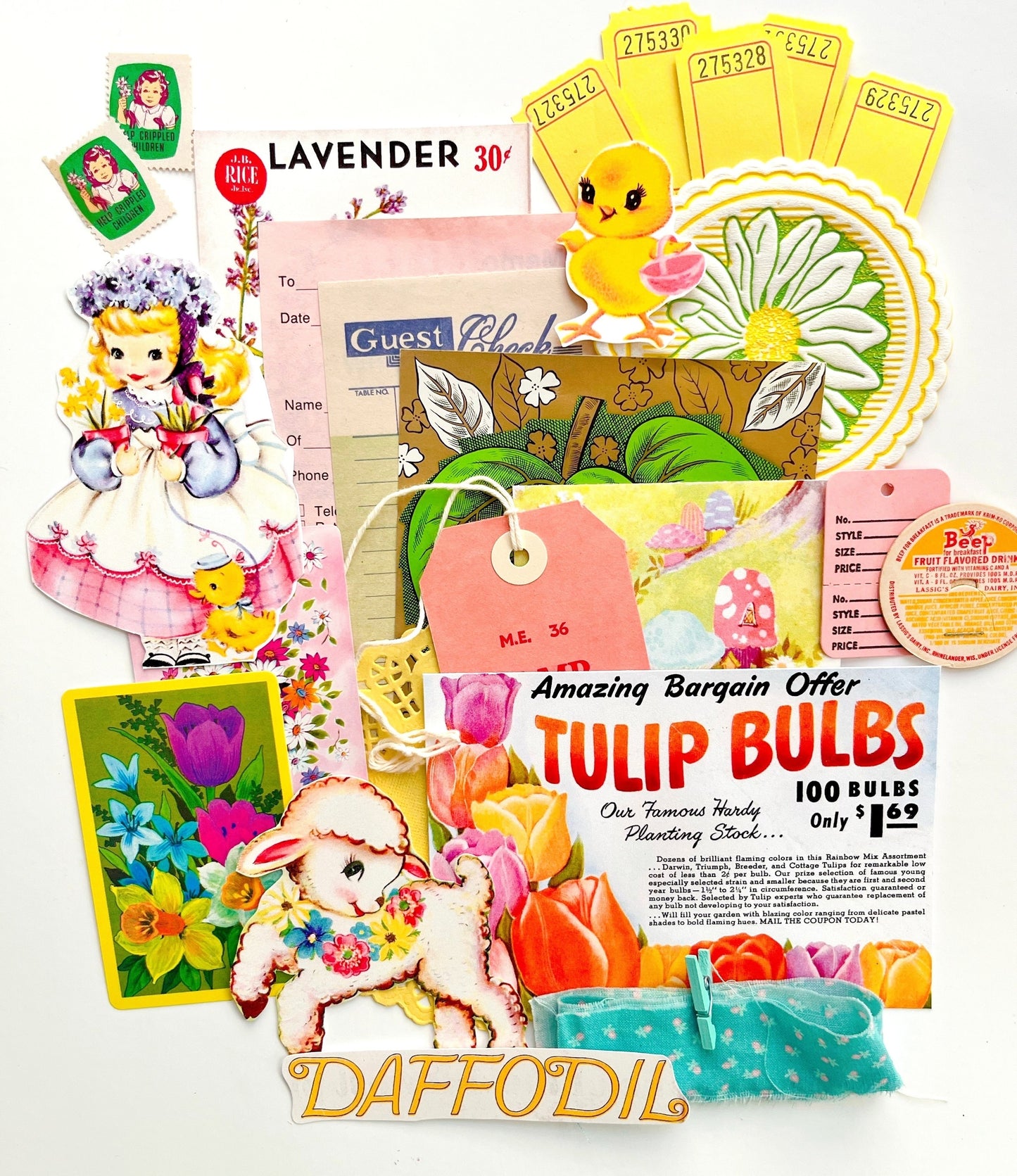 Tulips & Daffodils ephemera collection