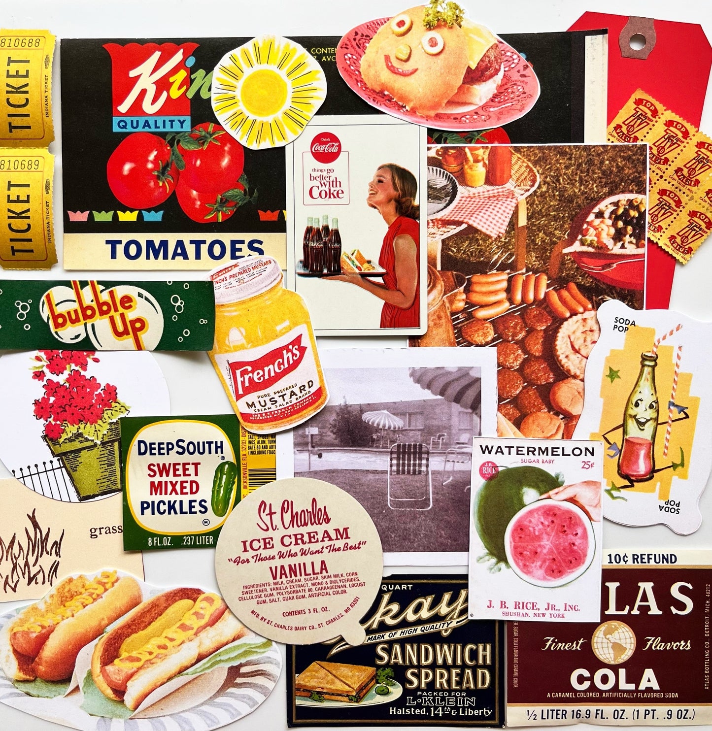 Backyard BBQ vintage ephemera collection