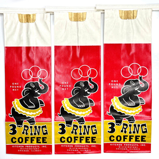(3) Vintage 3 Ring Circus coffee bags
