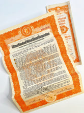Load image into Gallery viewer, 1950’s mortgage bonds in black &amp; orange

