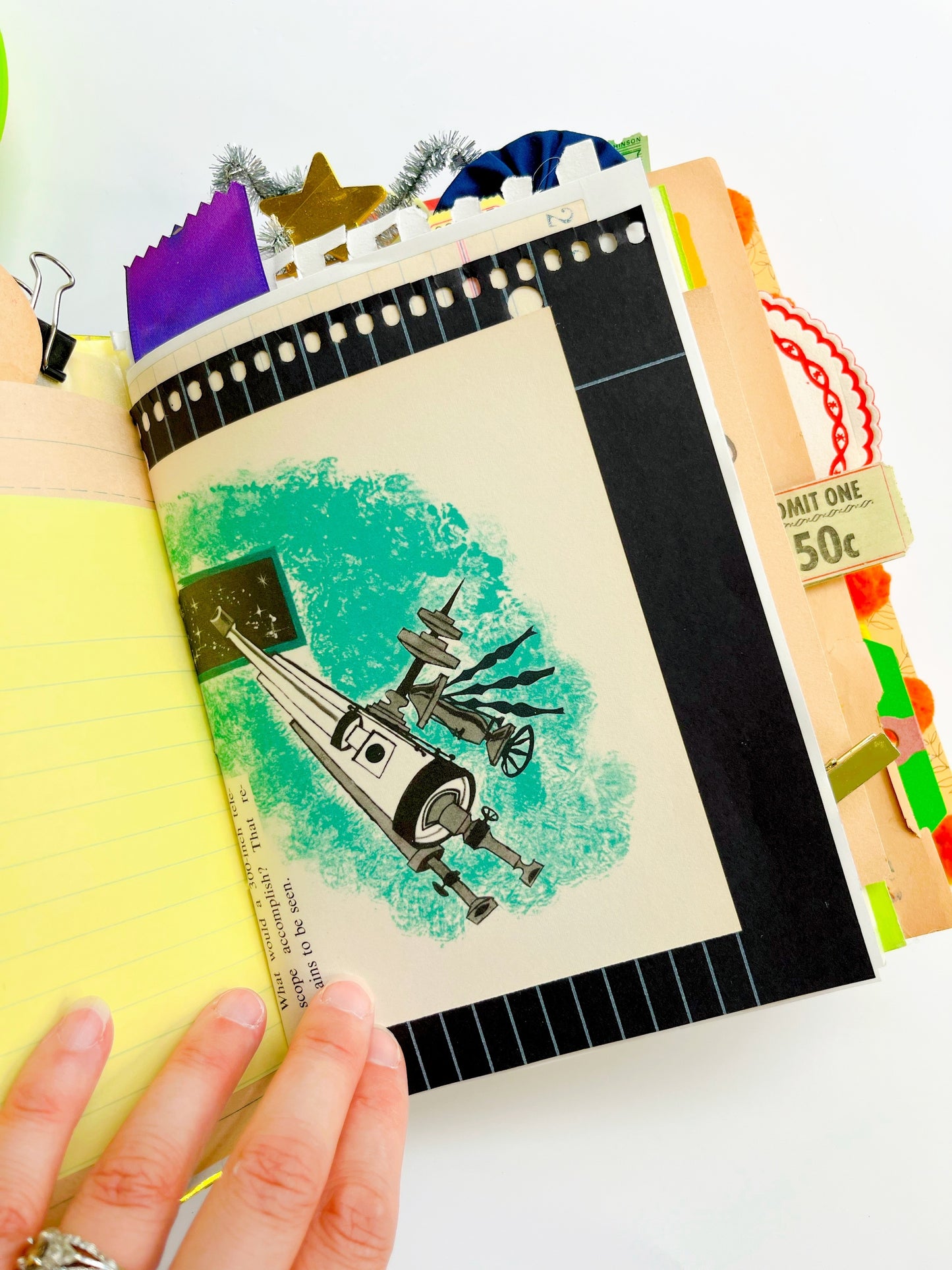 The Sky vintage Little Golden Book handmade journal