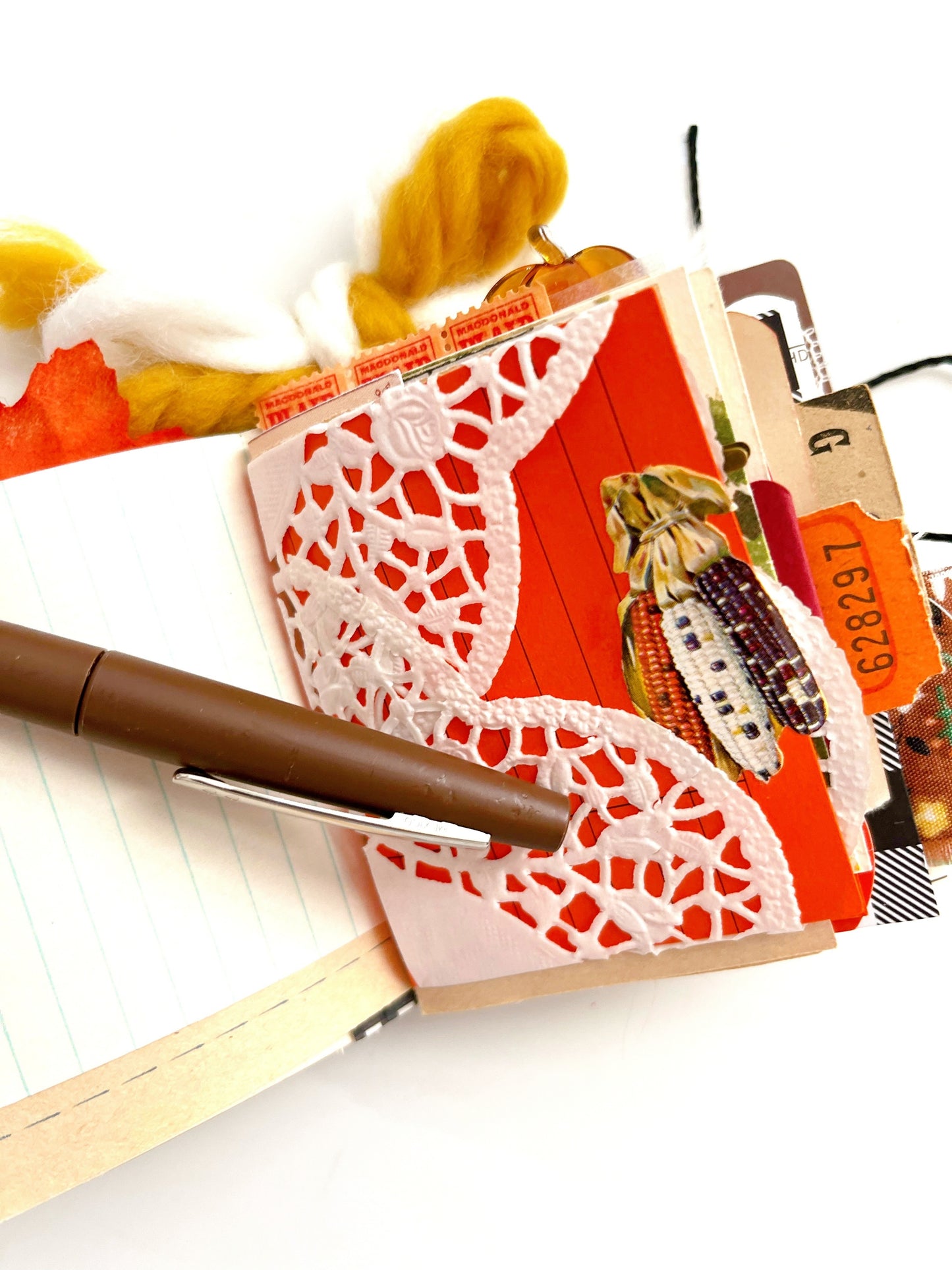Handmade mini Thanksgiving journal