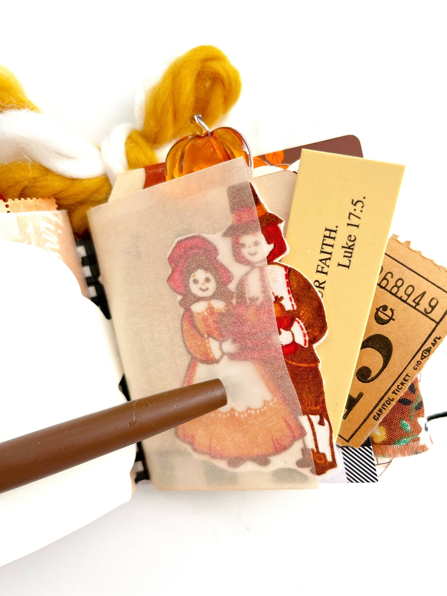 Handmade mini Thanksgiving journal