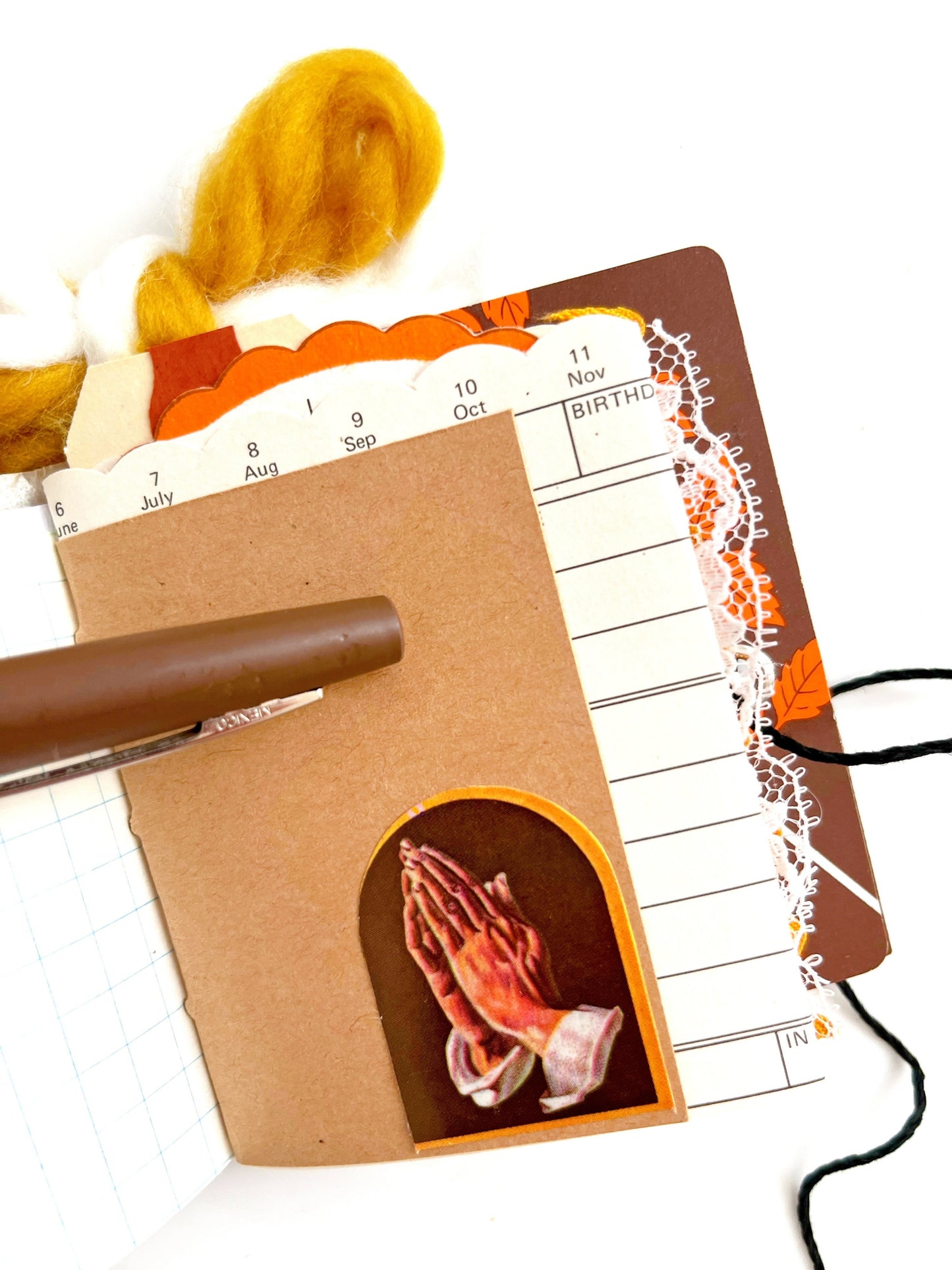 Handmade mini Thanksgiving journal