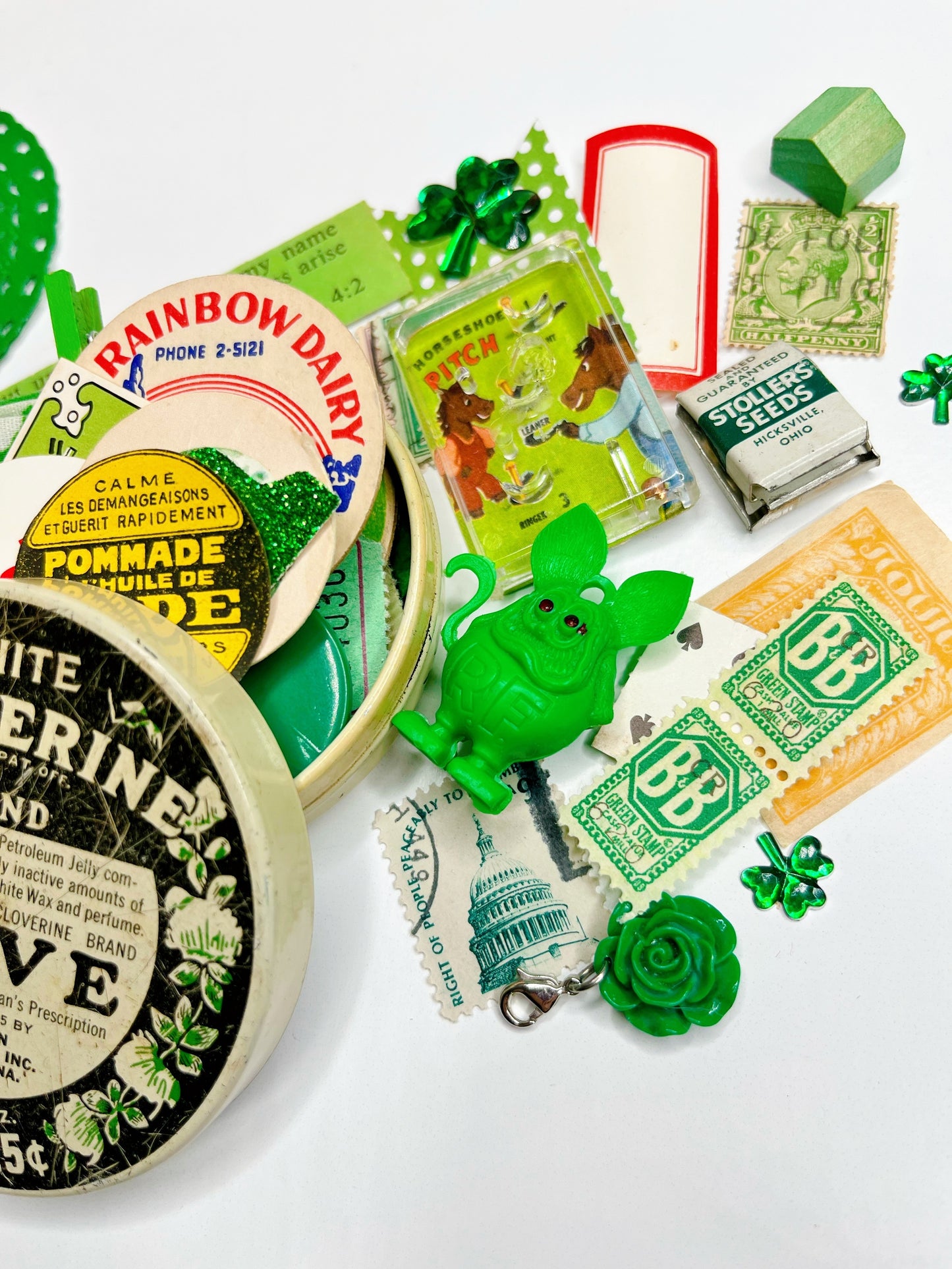 Vintage Cloverine Curiosity Tin