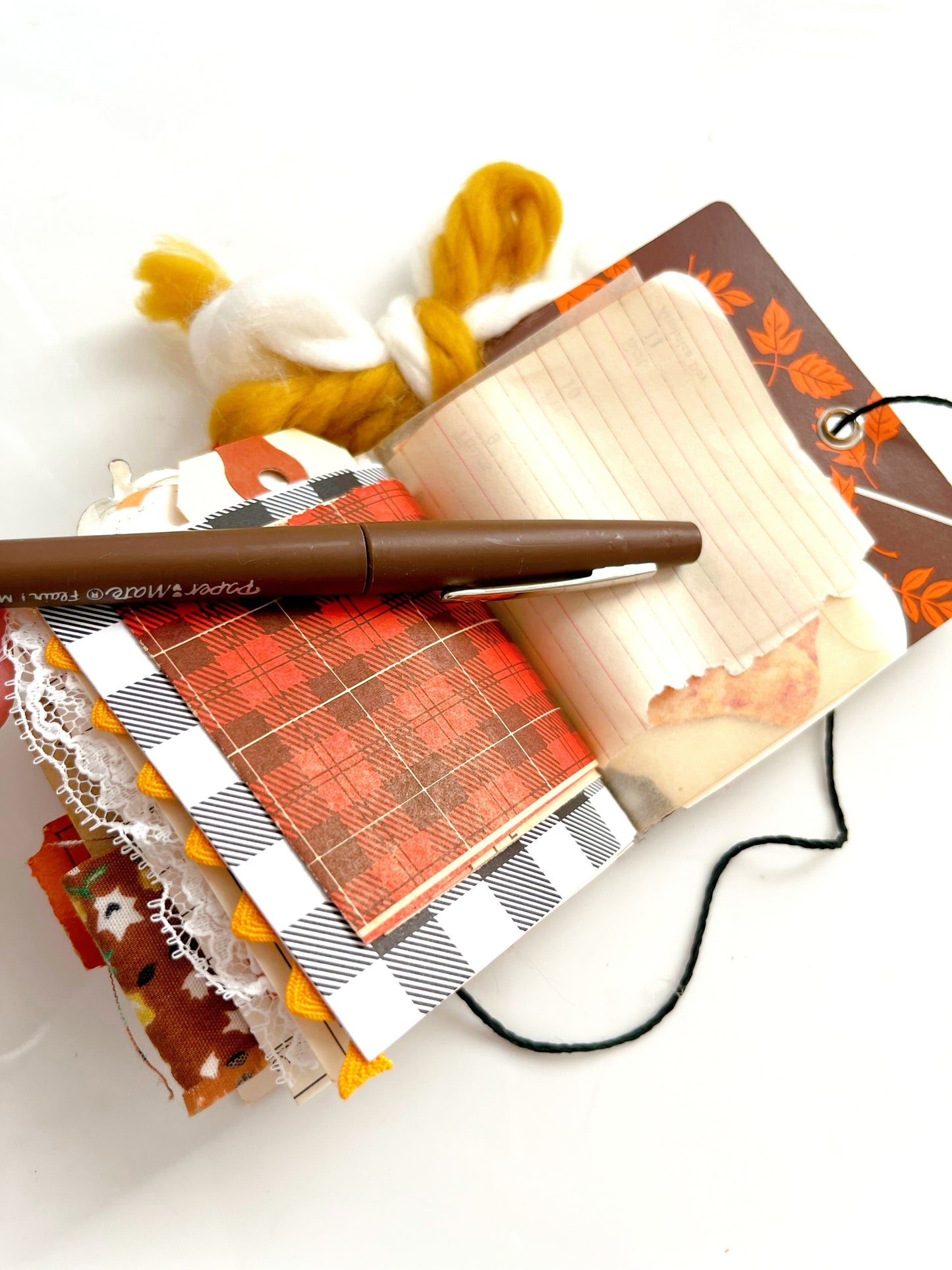 Handmade mini Thanksgiving journal