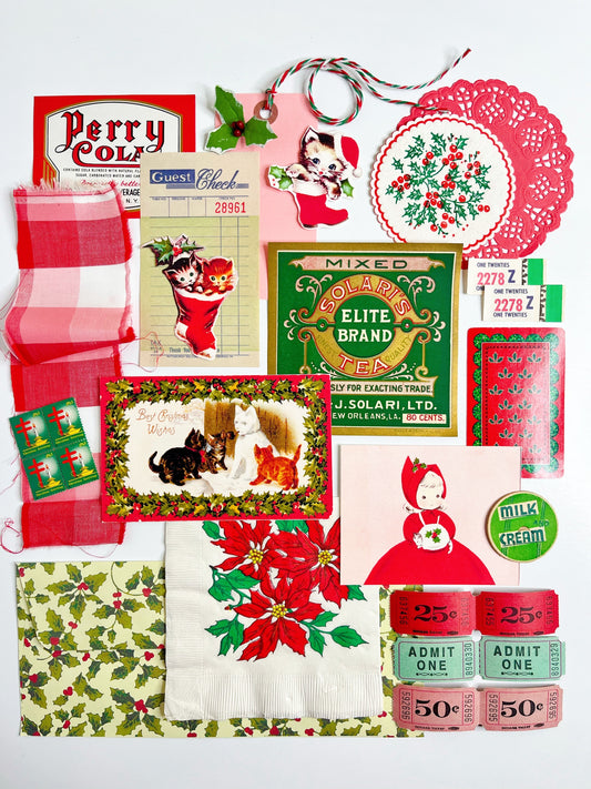“Cozy Christmas Kittens” ephemera collection