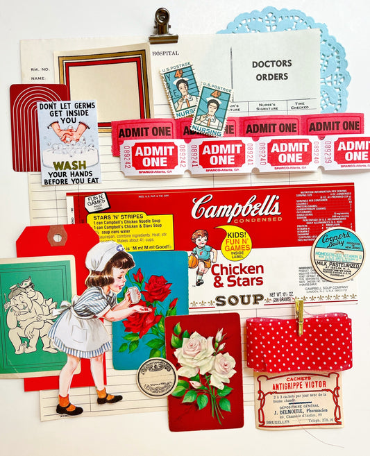 “Feel better” ephemera collection.