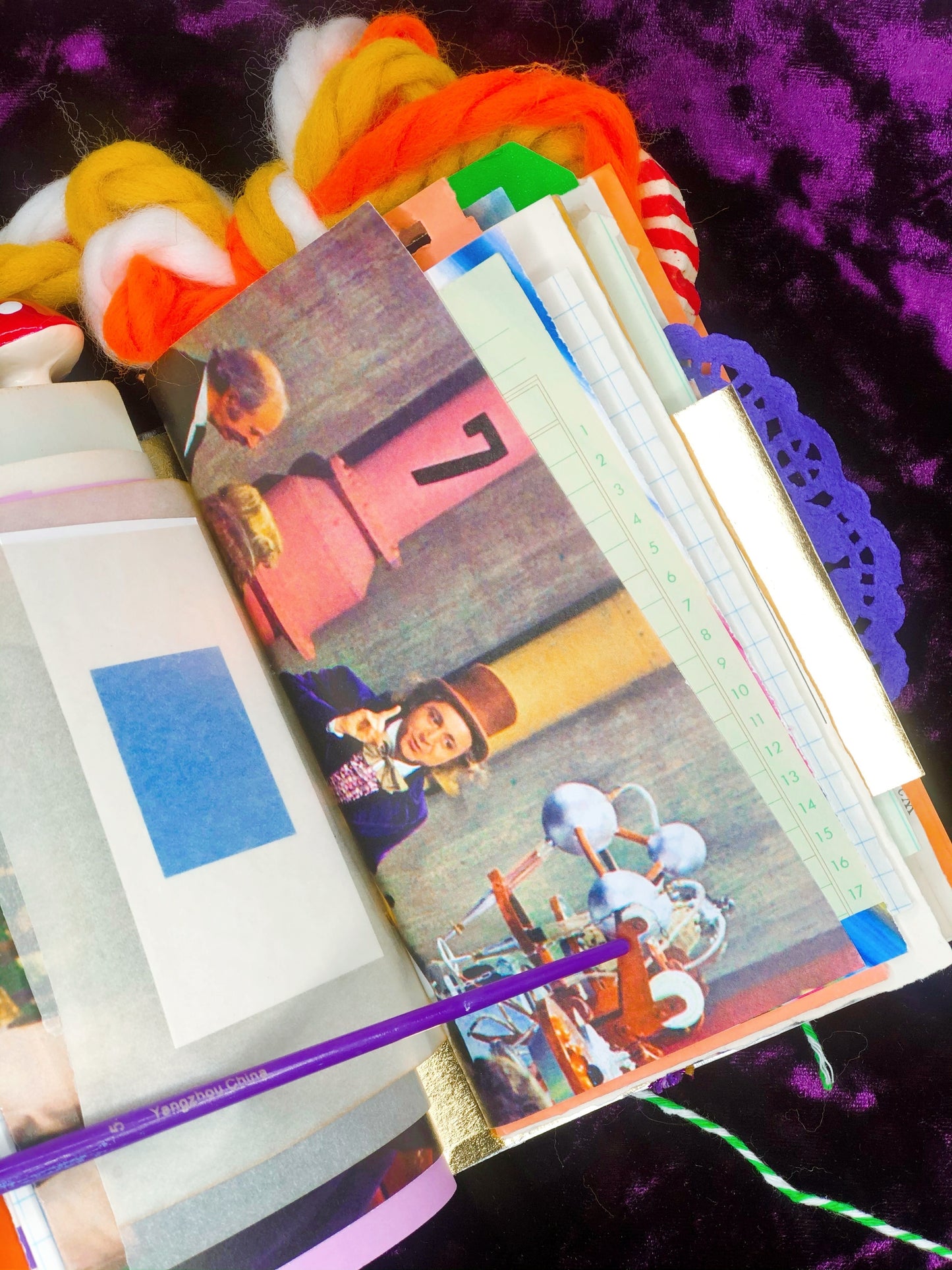 Vintage handmade Willy Wonka movie cover journal