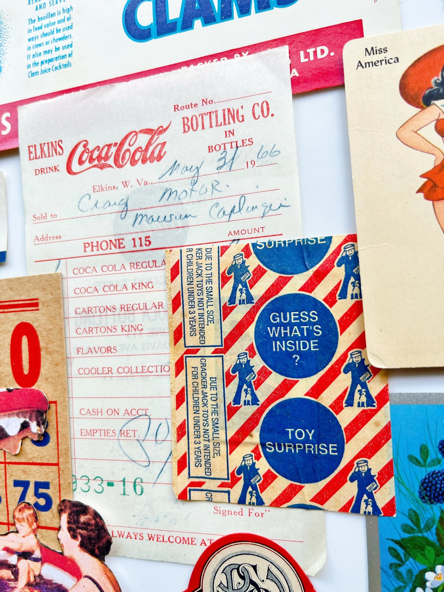 Red, White, & Blue Summer ephemera collection