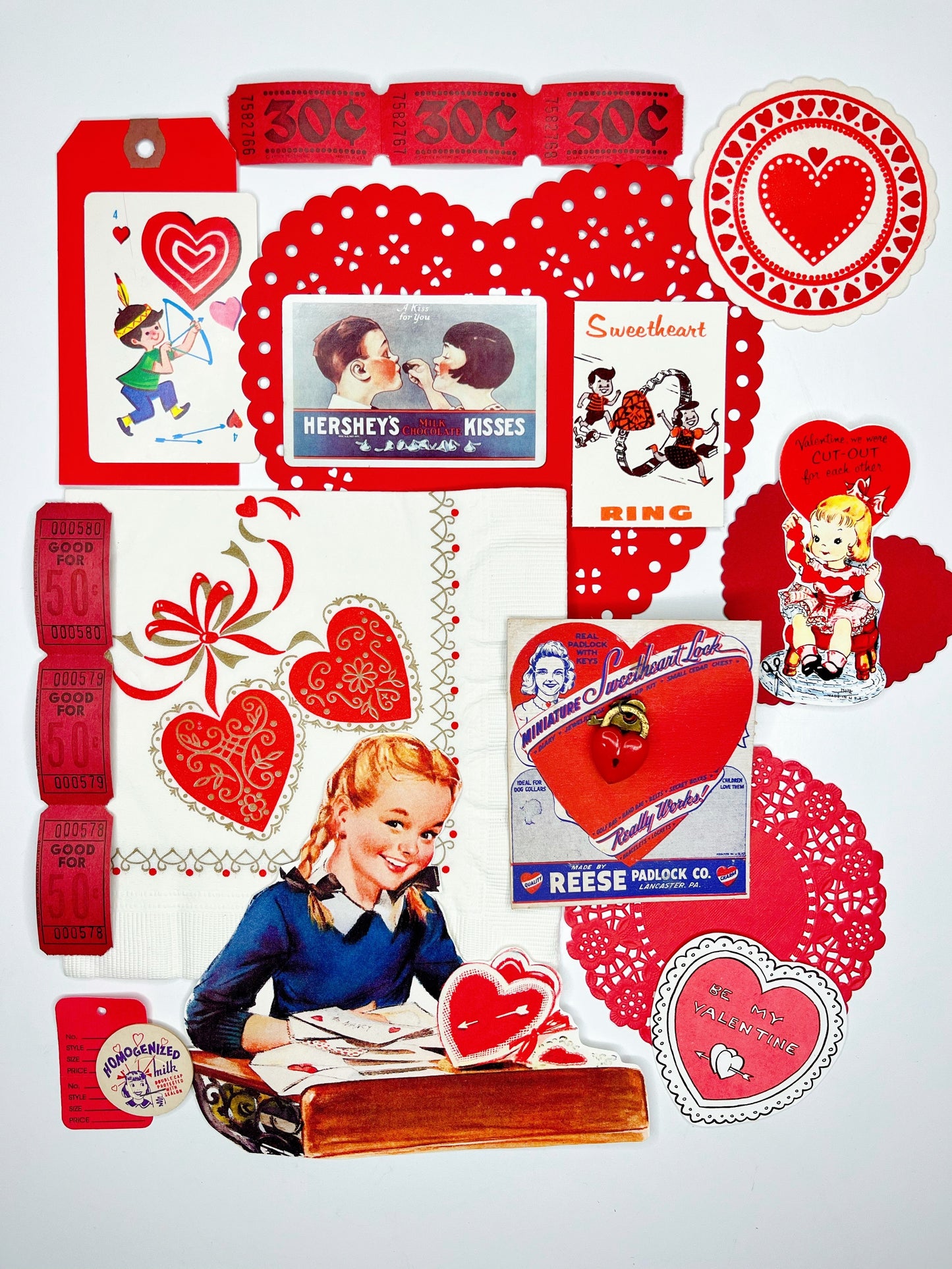 “Valentine Sweetheart” vintage ephemera collection