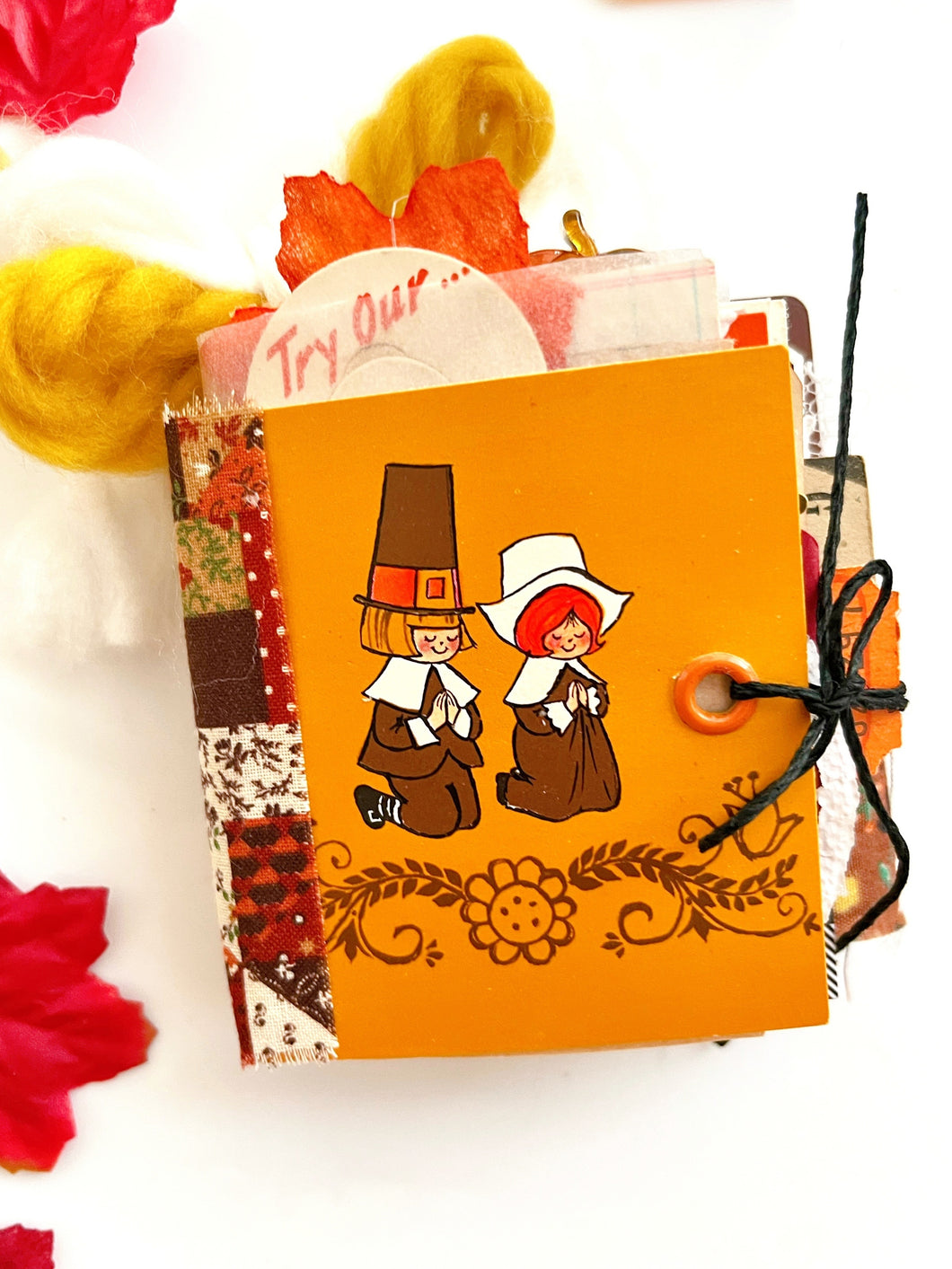 Handmade mini Thanksgiving journal