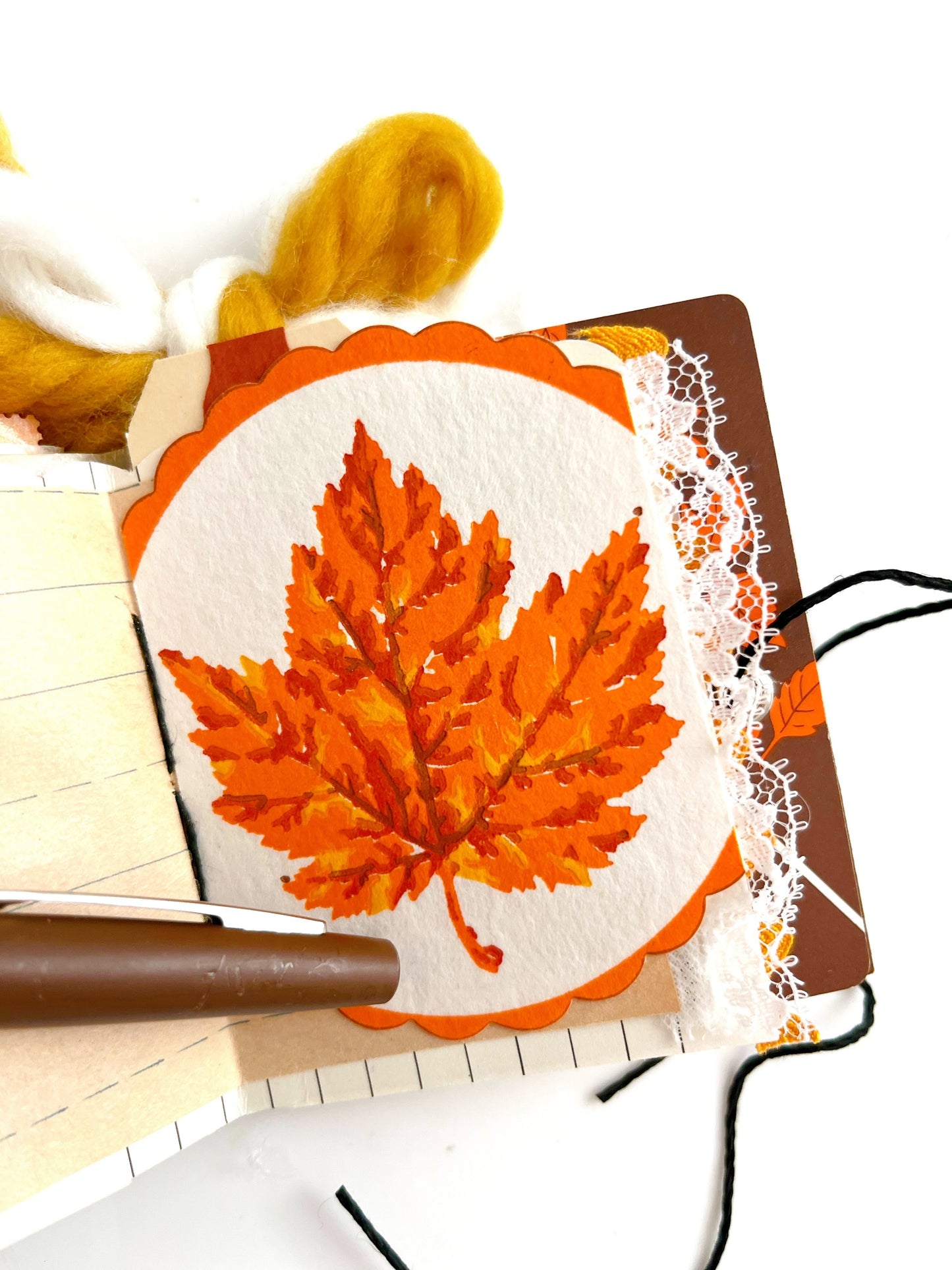 Handmade mini Thanksgiving journal