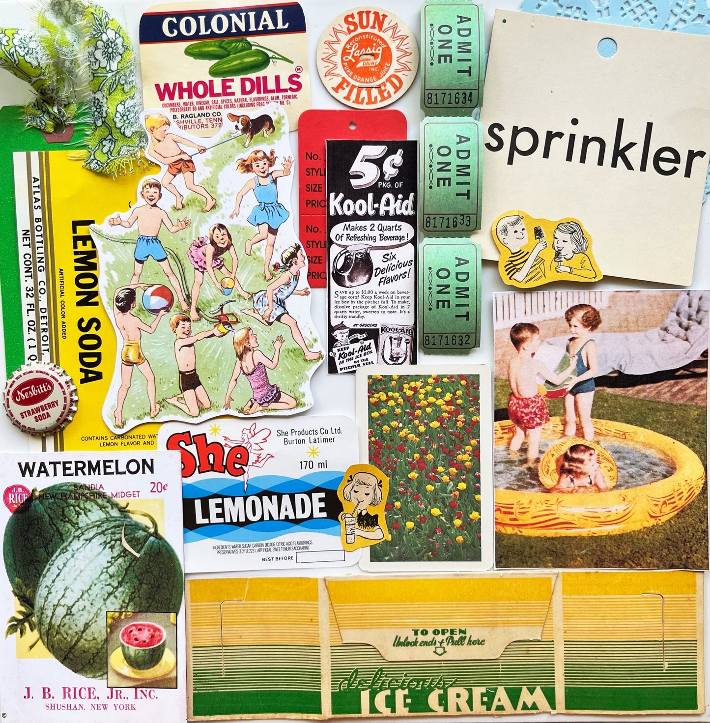 Backyard Summer vintage ephemera collection