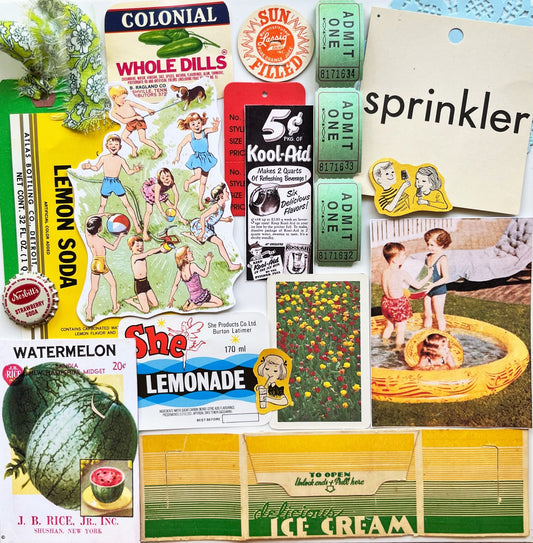Backyard Summer vintage ephemera collection
