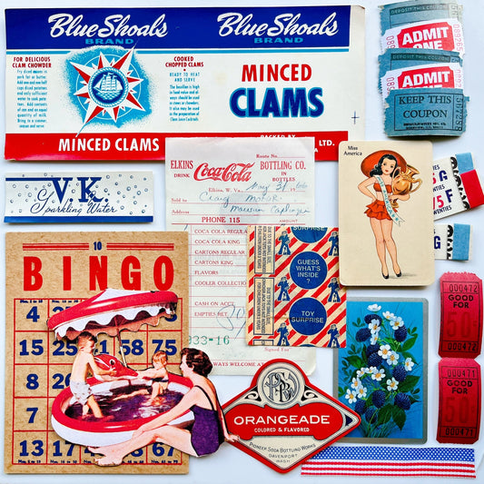 Red, White, & Blue Summer ephemera collection